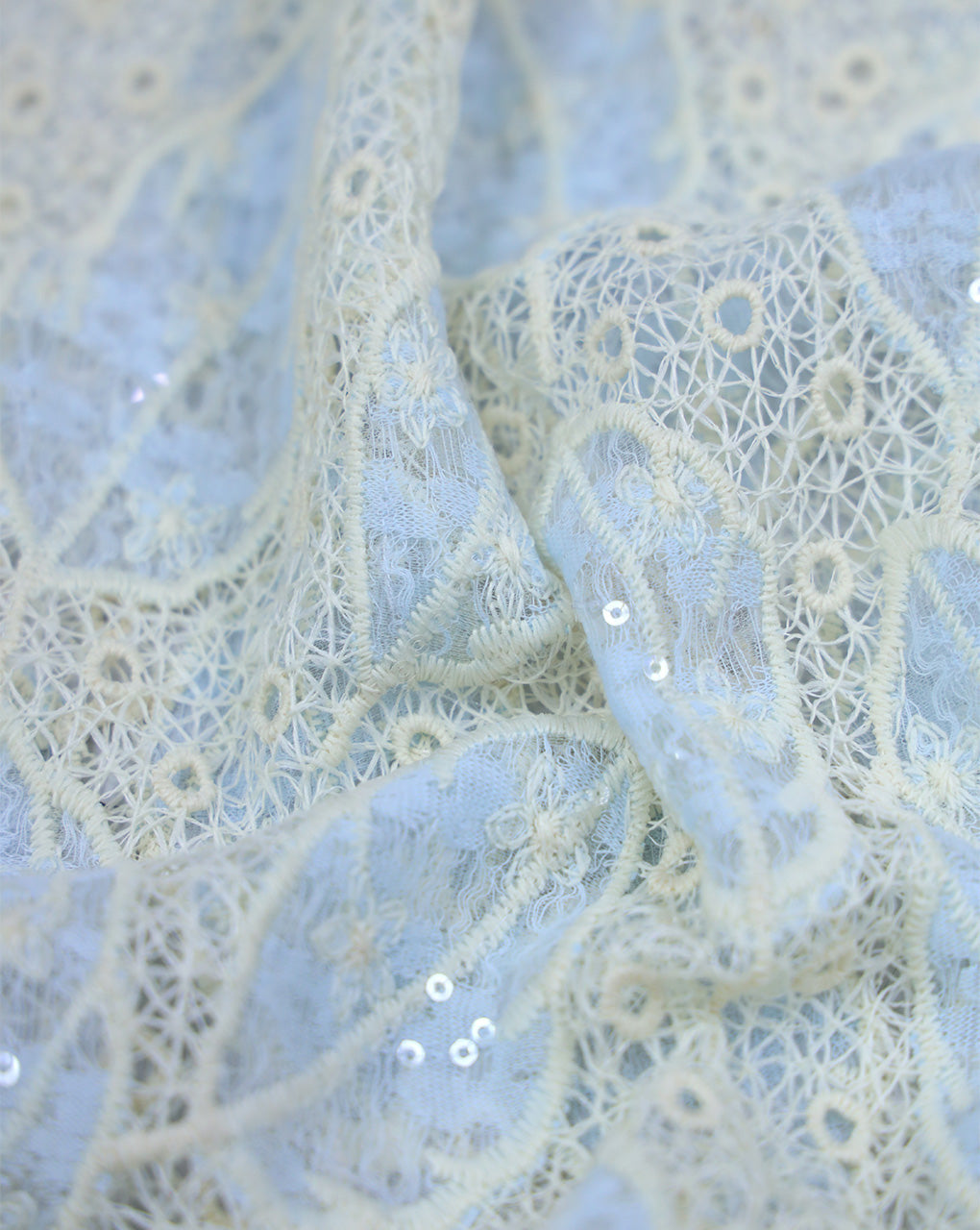 SEQUINS EMBROIDERY FABRIC