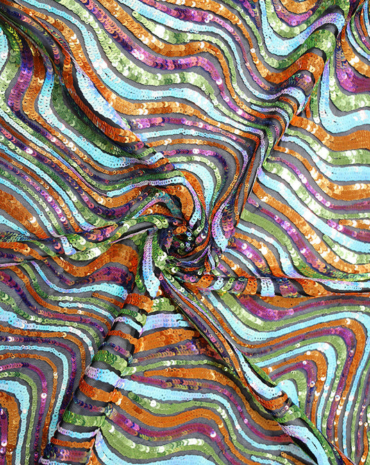 SEQUINS NET FABRIC