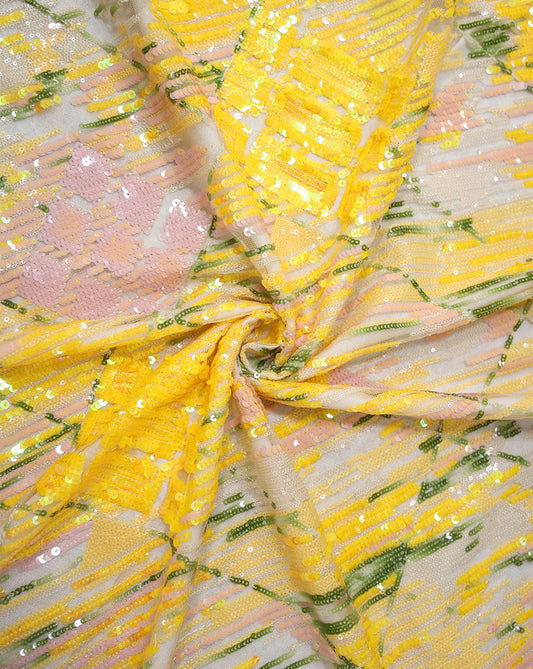 SEQUINS NET FABRIC