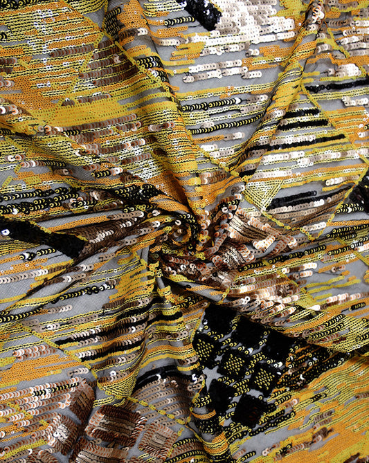 SEQUINS NET FABRIC