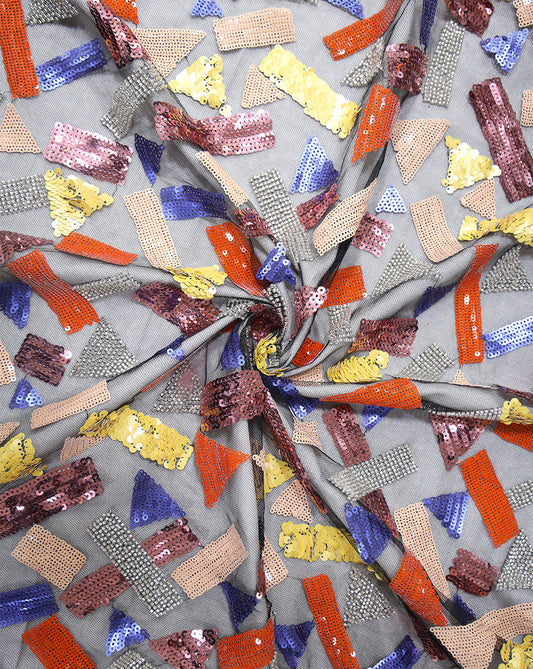 SEQUINS NET FABRIC