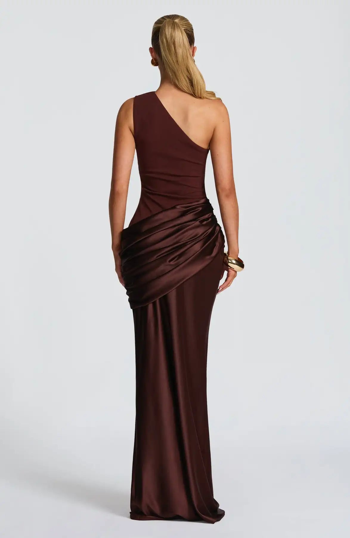 Sexy One-Shoulder Slim-Fit Pleated Dress
