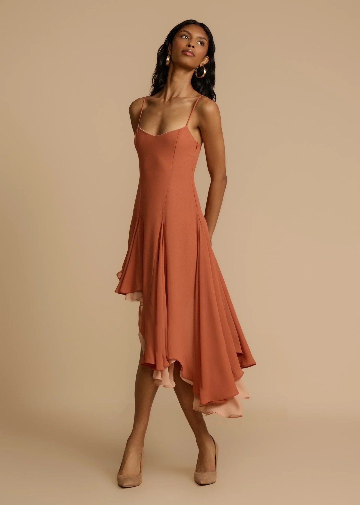 Sexy Slim-Fit Slant-Cut Bottom Dress with Suspenders