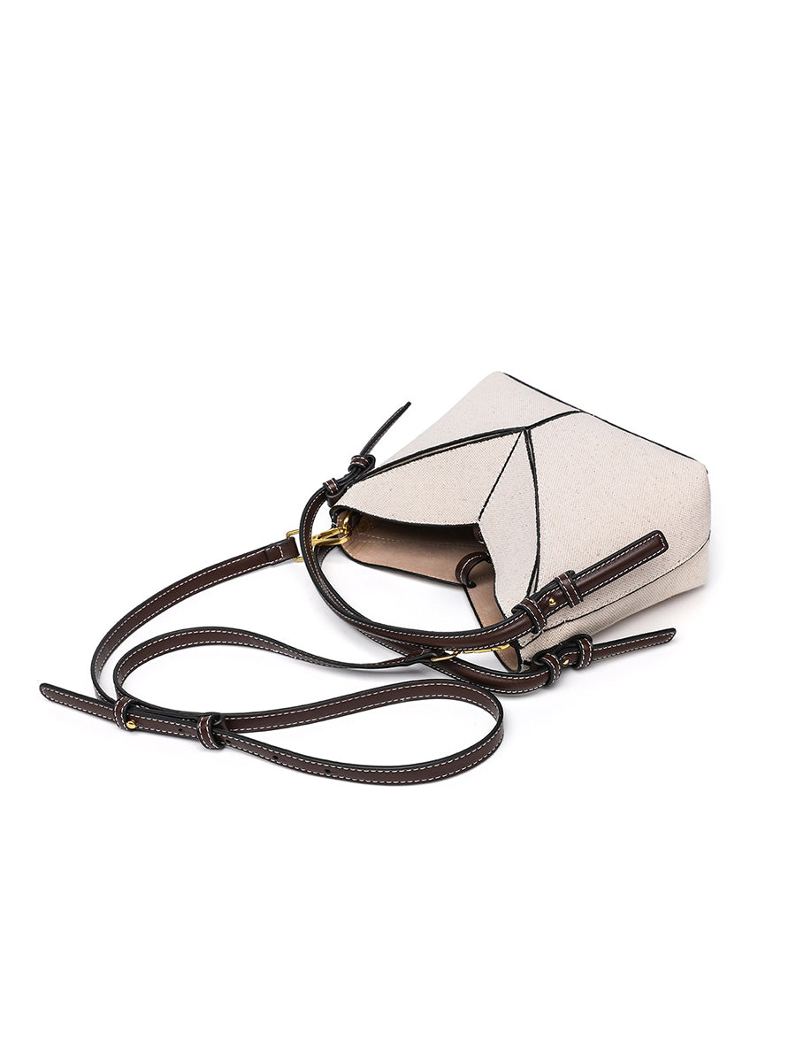 Women's Crossbody Canvas Wallet With Gold Zipper
