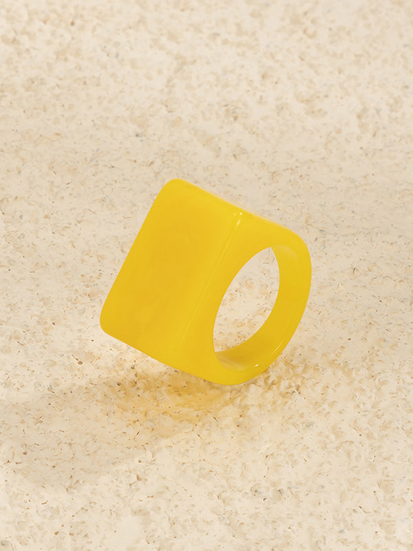 Original Stylish Resin 8 Colors Geometric Ring