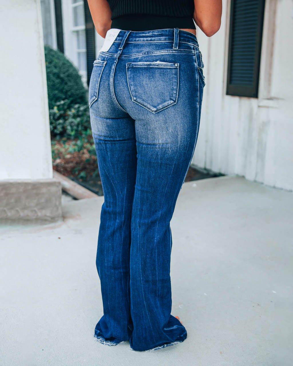 Mid-Rise Flare Jeans