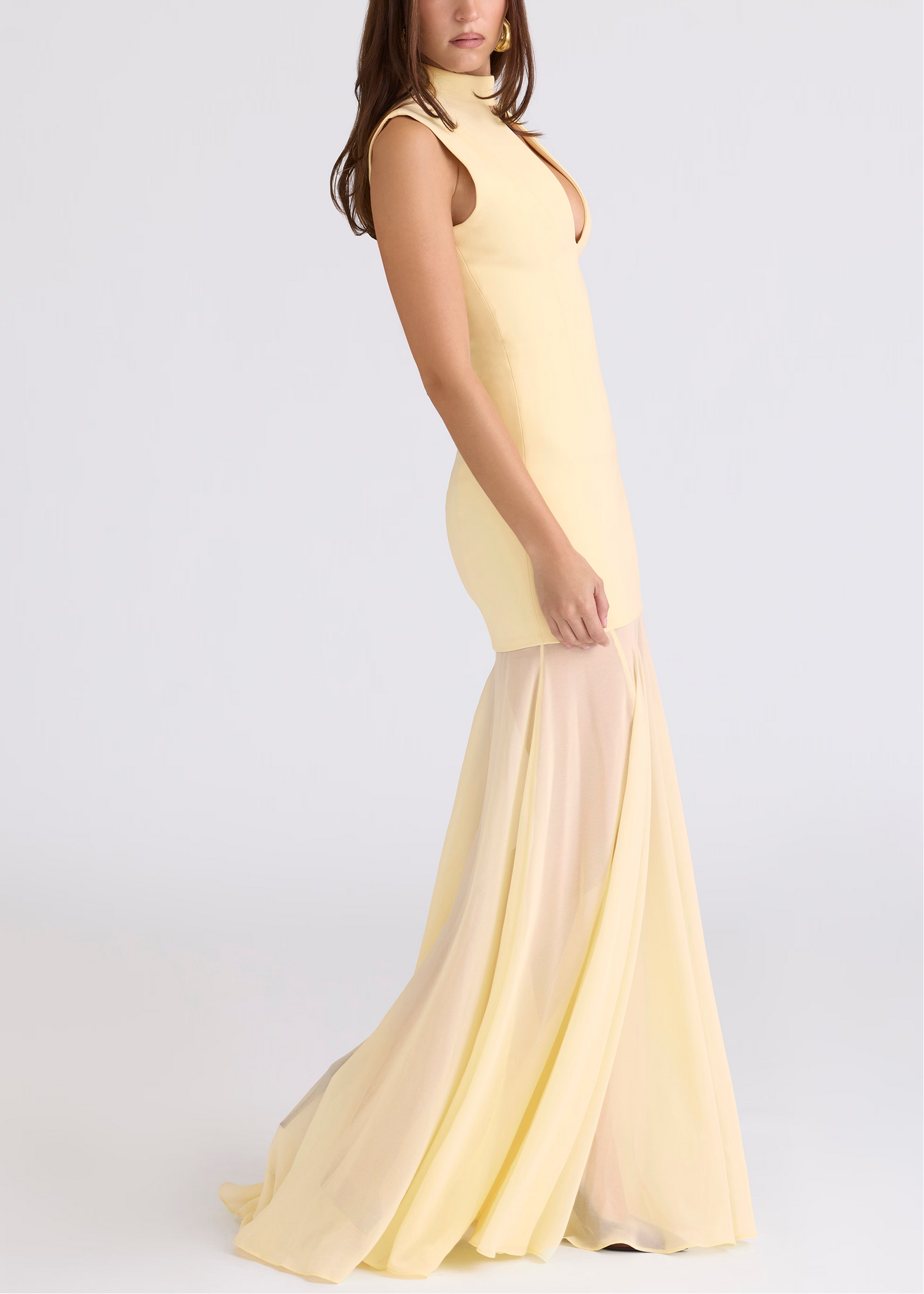 Sexy Sleeveless Hollow out Stitching Elegant Maxi Dress