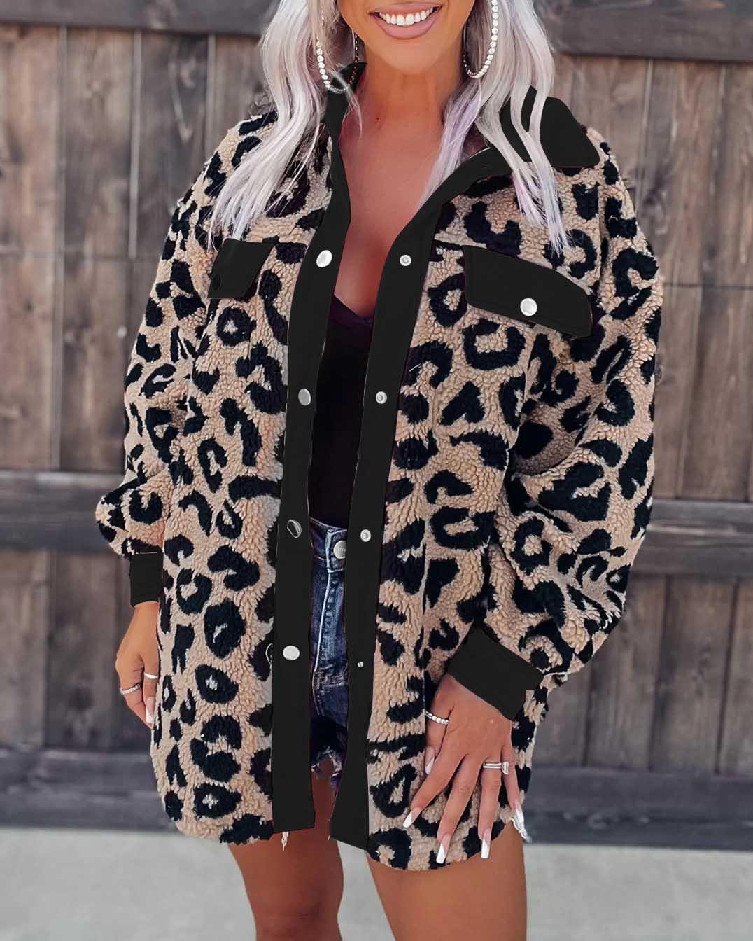 LEOPARD TEDDY SHACKET