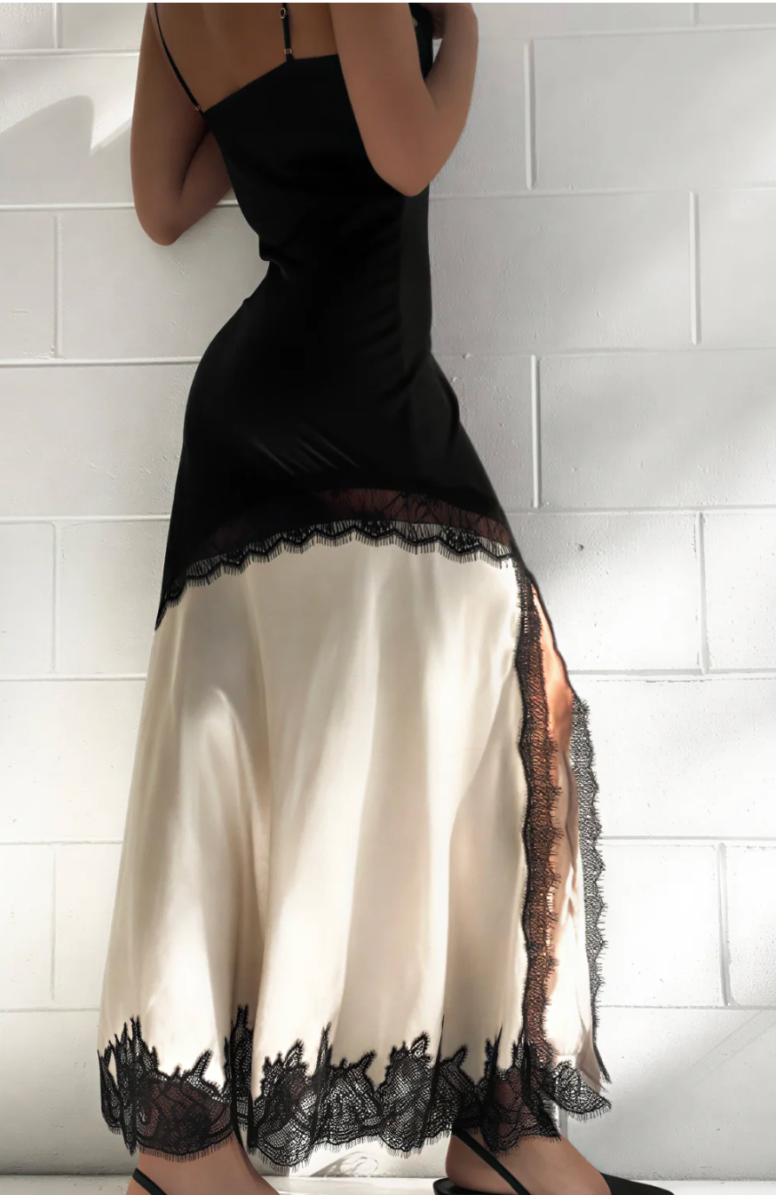 Sexy Strap Lace V Fishtail dress