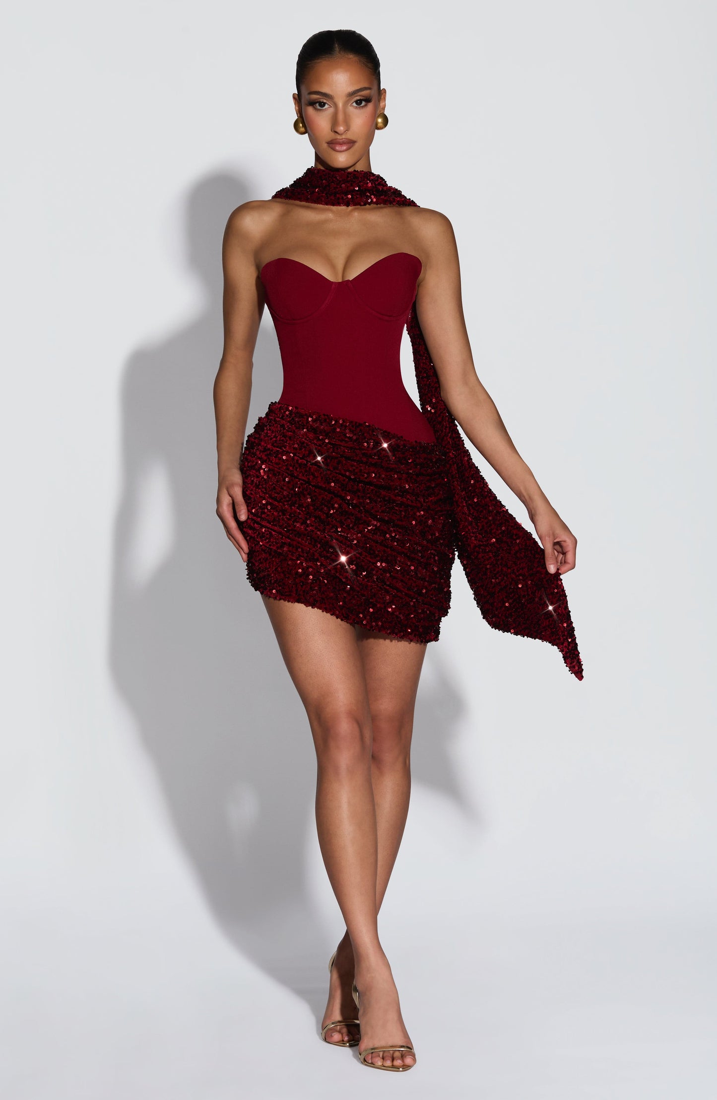 Denise Mini Dress - Wine