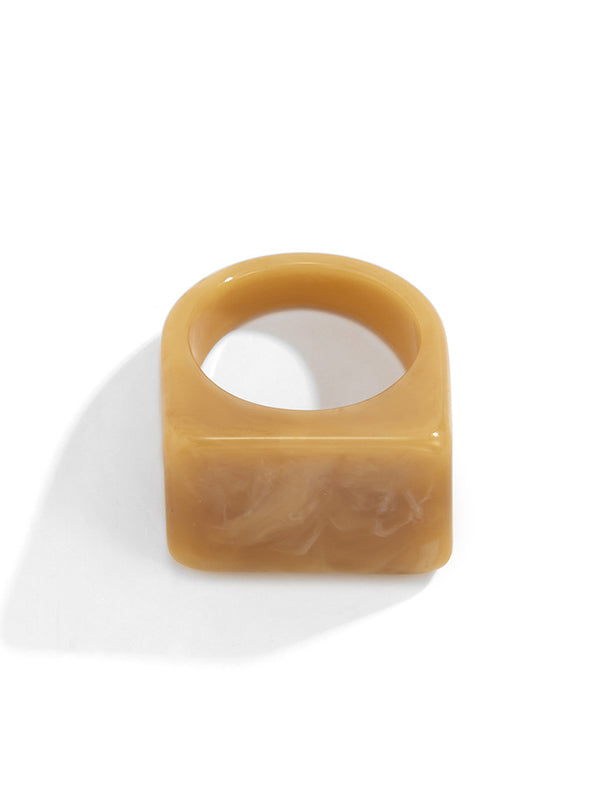 Original Stylish Resin 8 Colors Geometric Ring