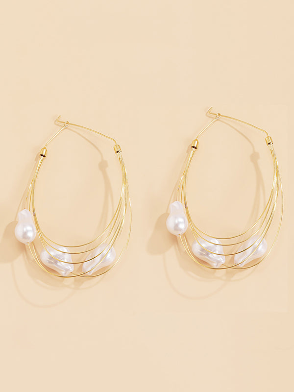 Normcore Tasseled Pearl Ear-Ring