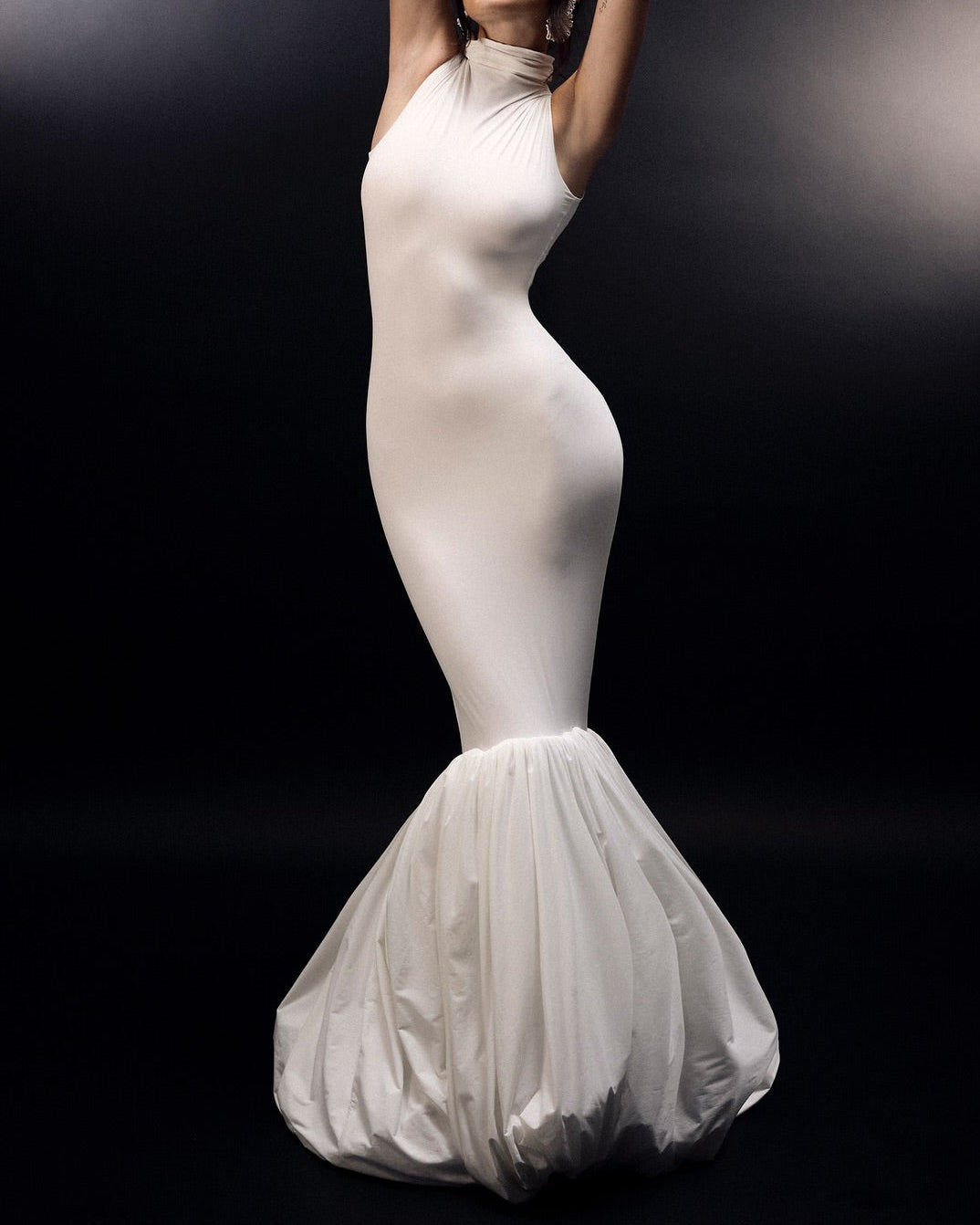 Sexy Sleeveless Solid Color Slim-Fitting Patchwork Special Maxi Dress