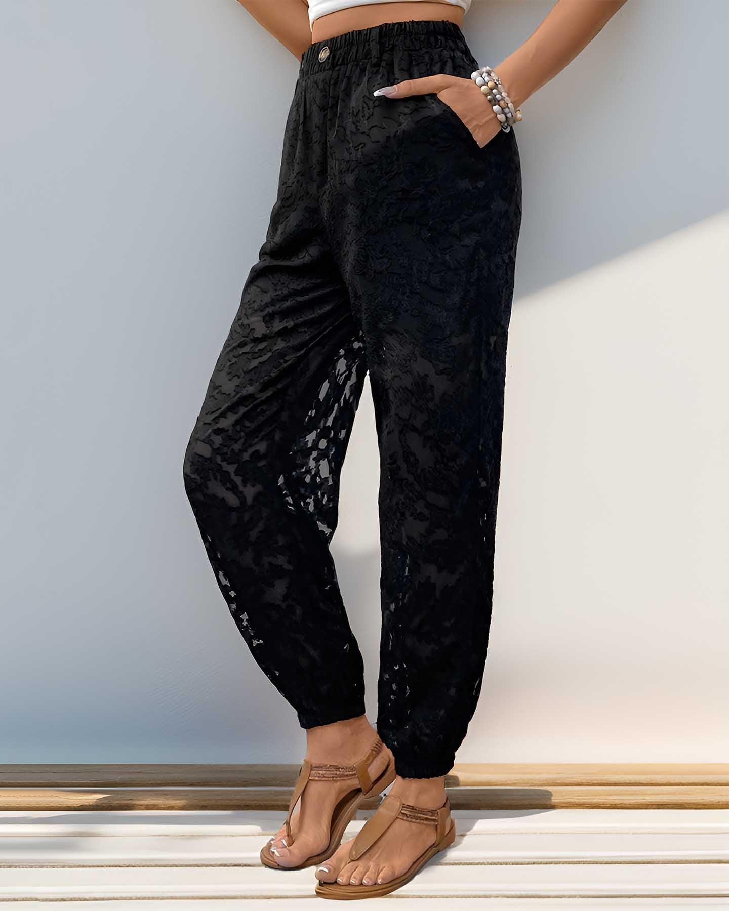 Casual High Rise Laceing  Pant