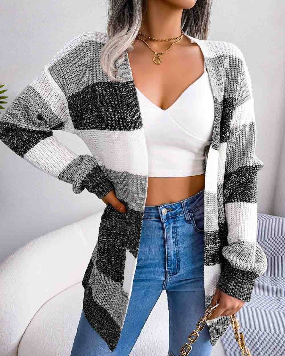 Colorful Striped Cardigan