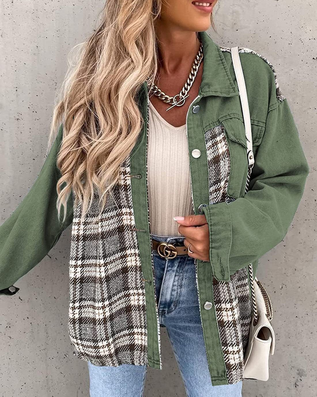 Long Sleeve Button Down Denim Jacket