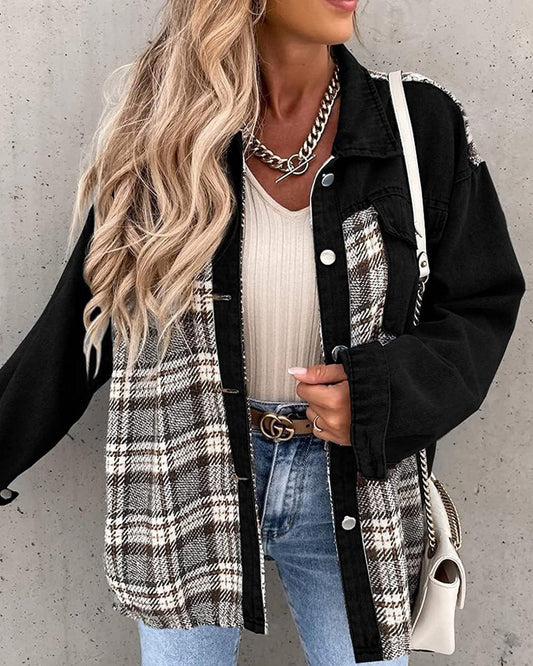 Long Sleeve Button Down Denim Jacket