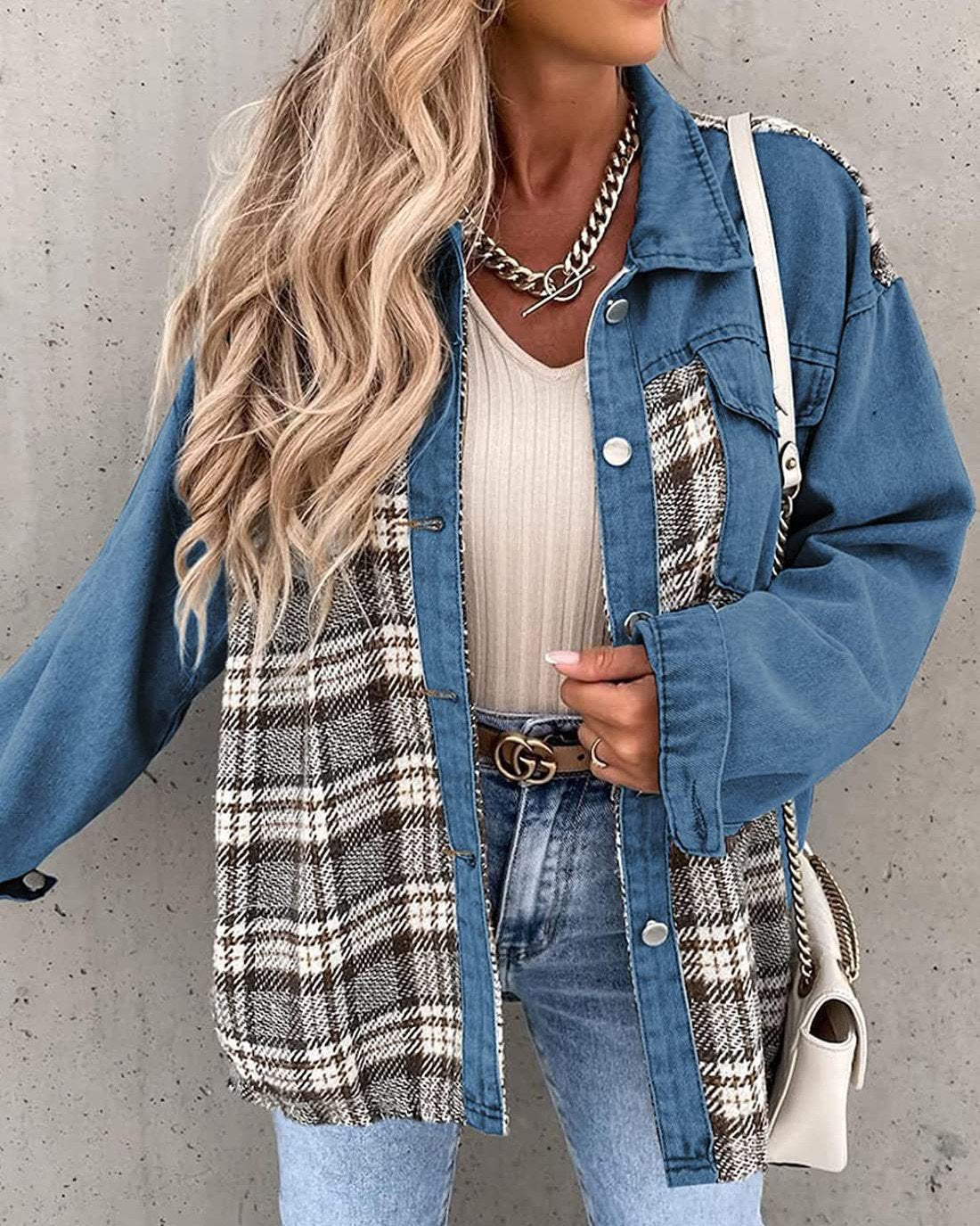 Long Sleeve Button Down Denim Jacket