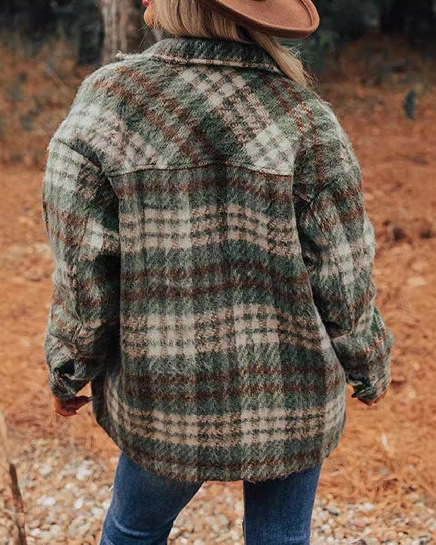 Retro Style Plaid Jacket