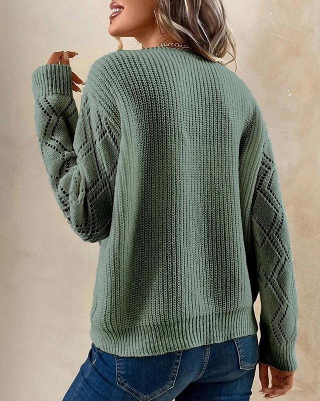 V-Neck Loose Casual Pullover Sweater