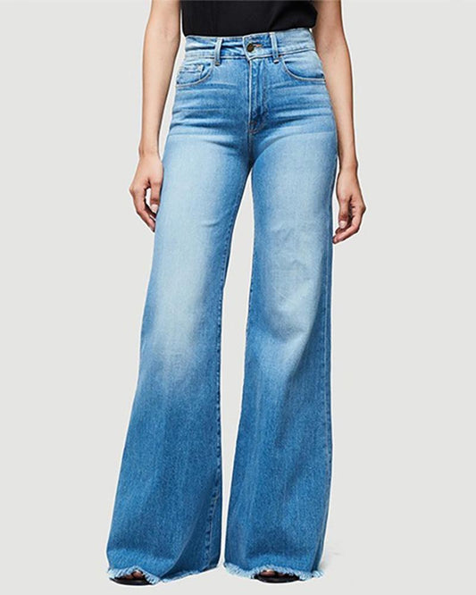 Wide Leg High Rise Jeans