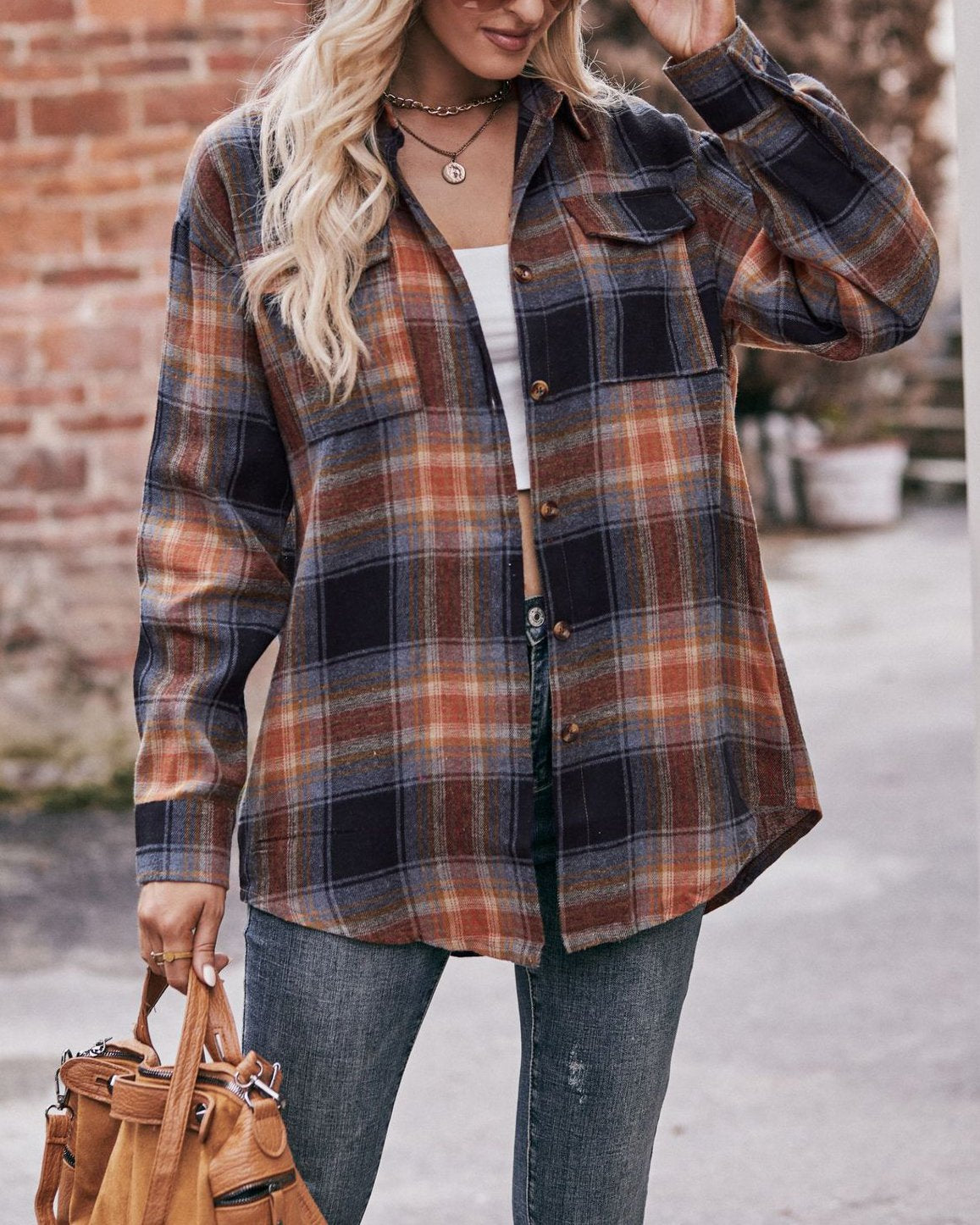 Casual Loose Plaid Shirt