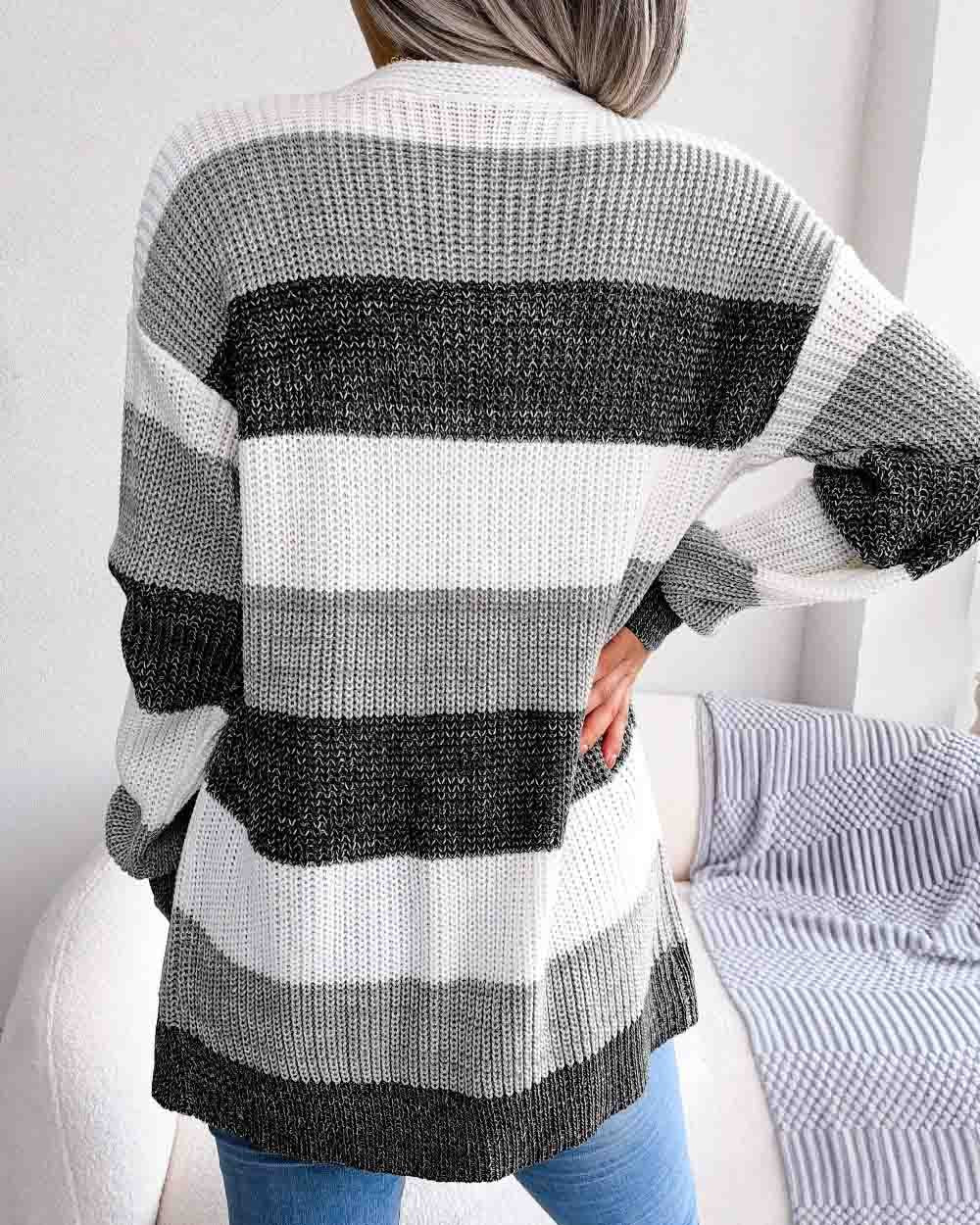 Colorful Striped Cardigan