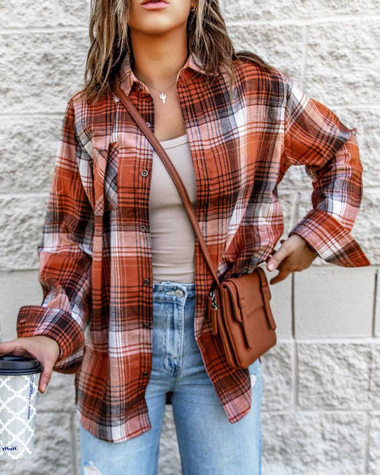 Loose Fit Plaid Shirt