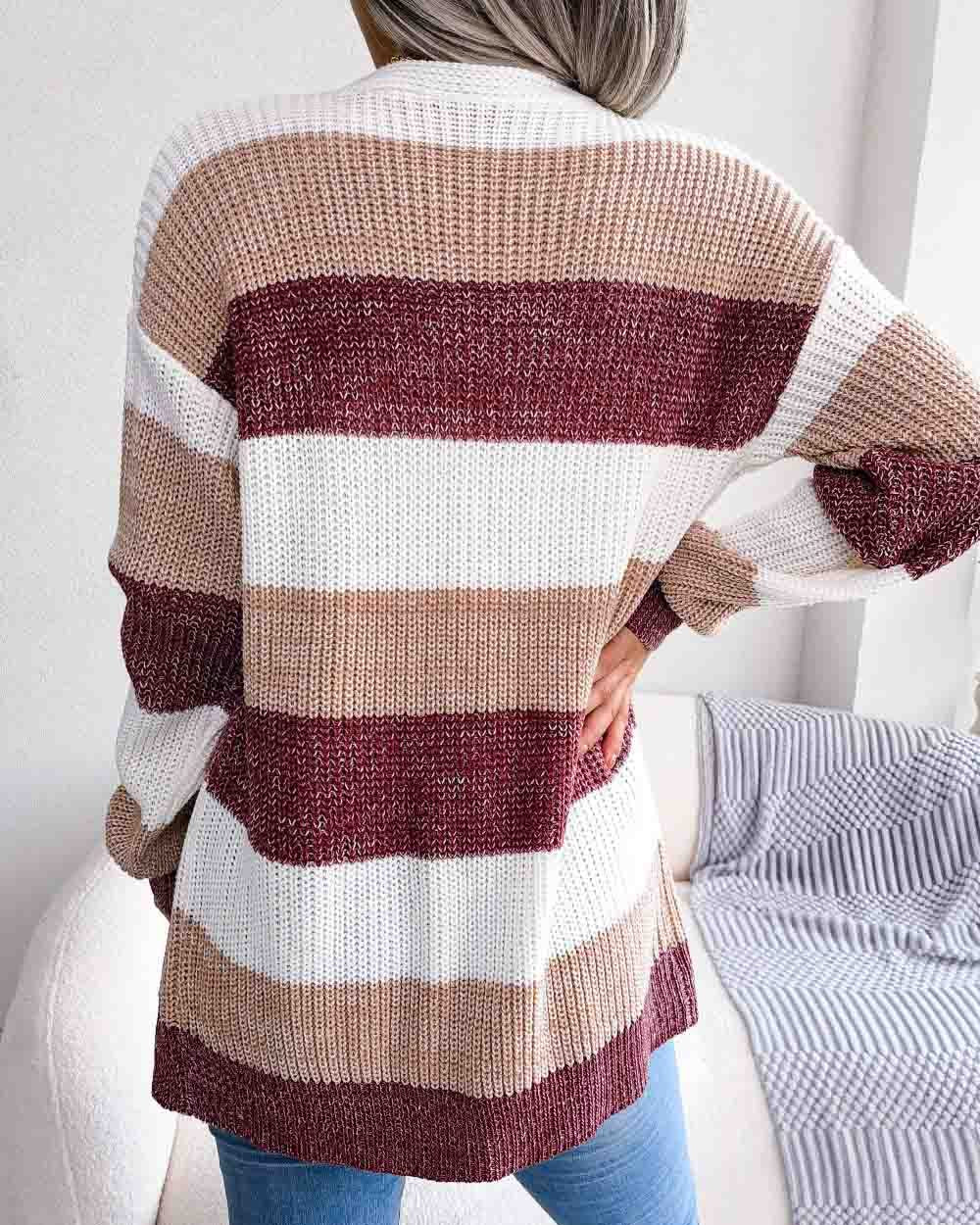 Colorful Striped Cardigan