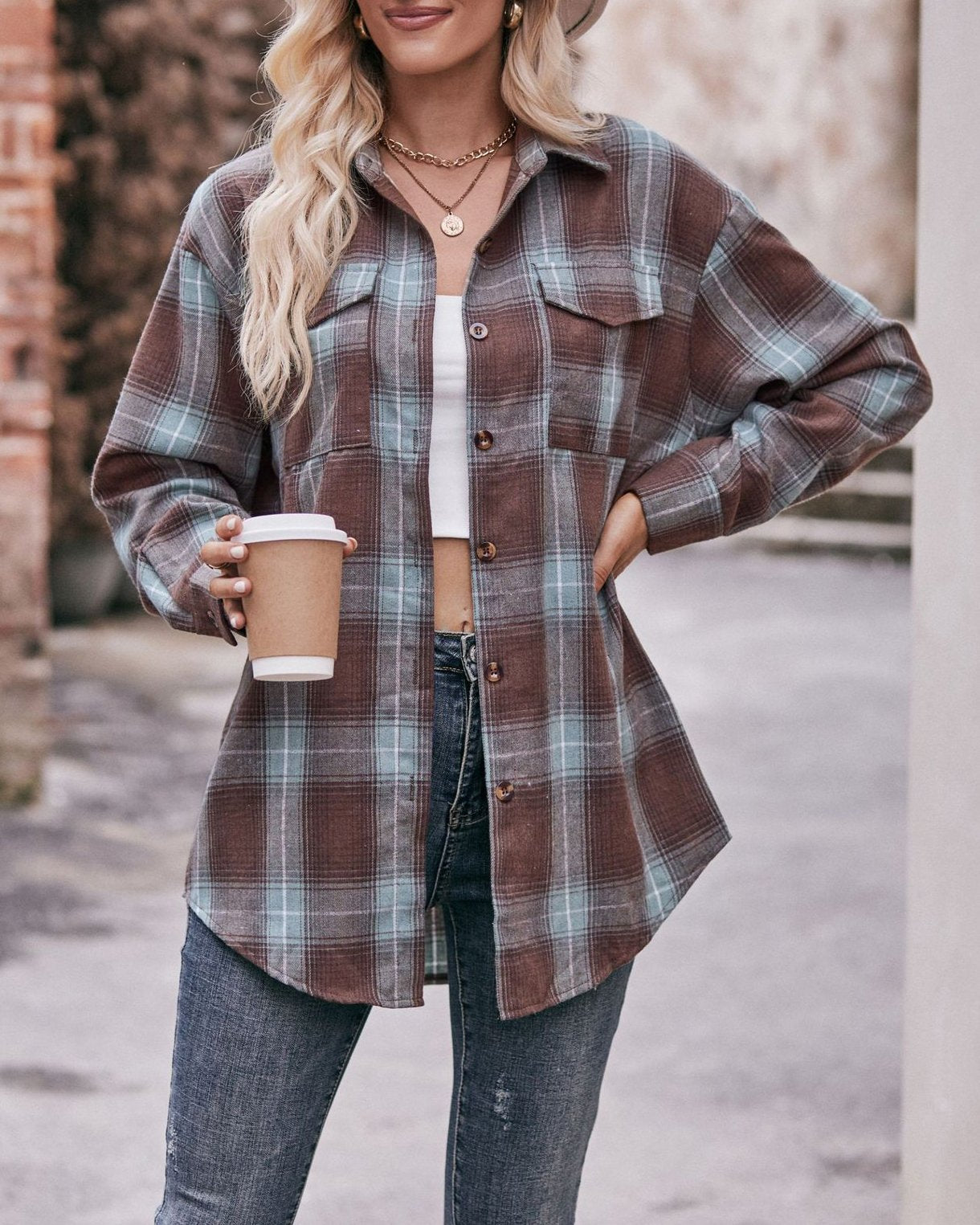 Casual Loose Plaid Shirt