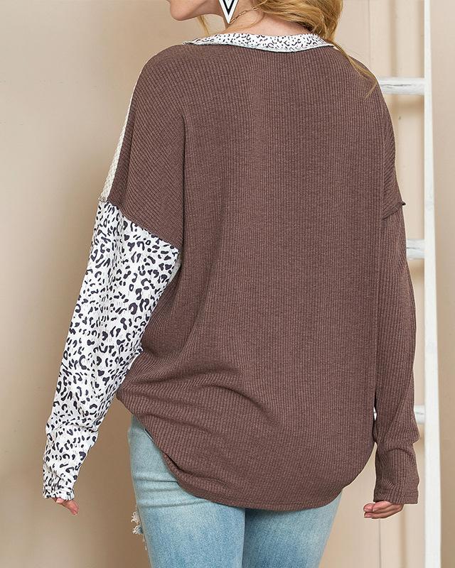 Leopard Patchwork Top