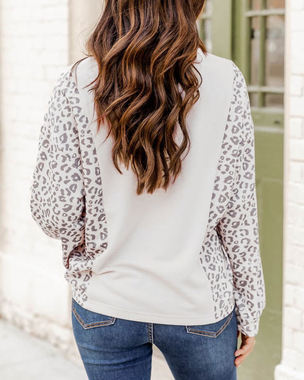 V-Neck Leopard Button Top