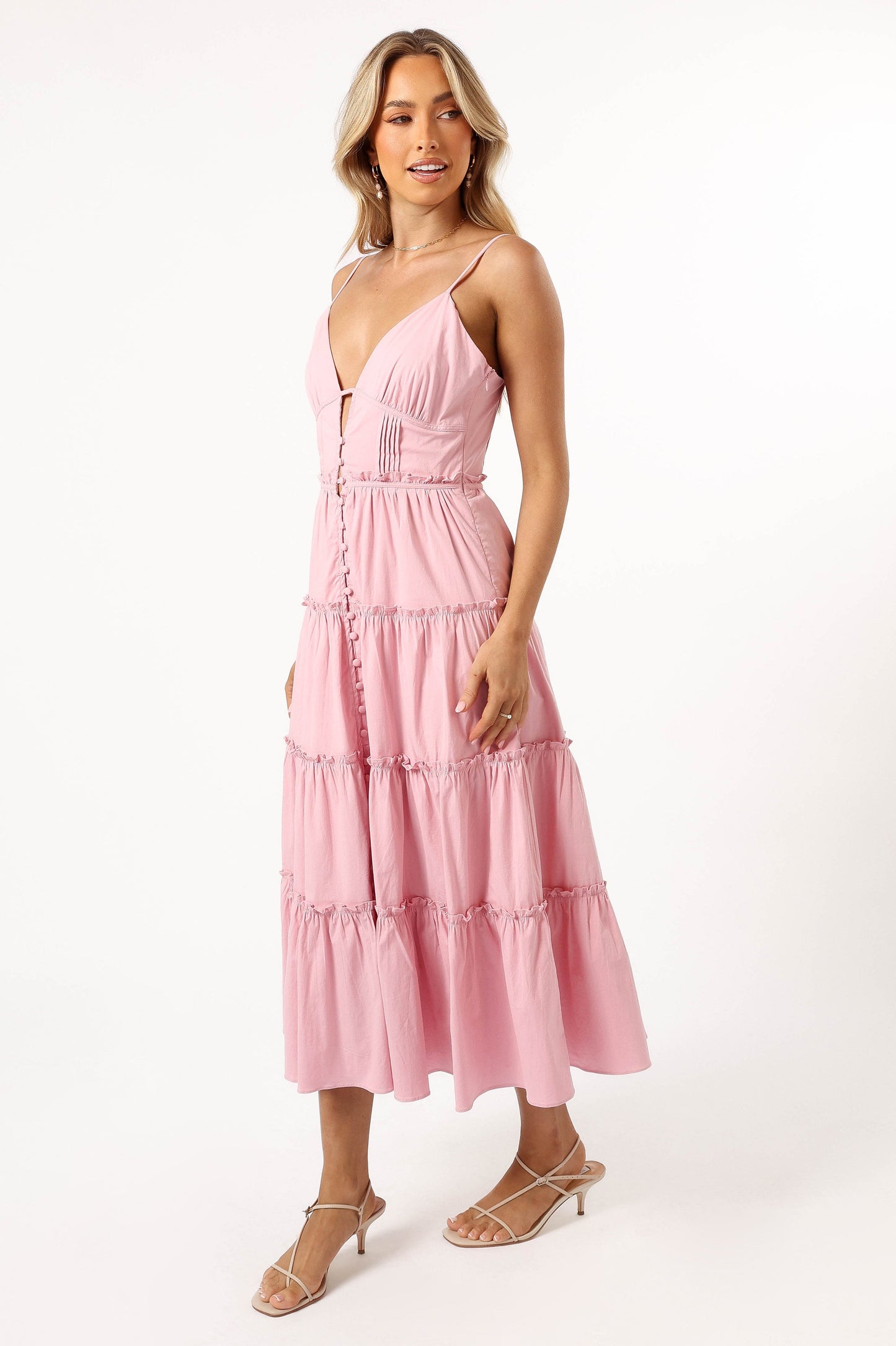 Lizza Midi Dress - Pink