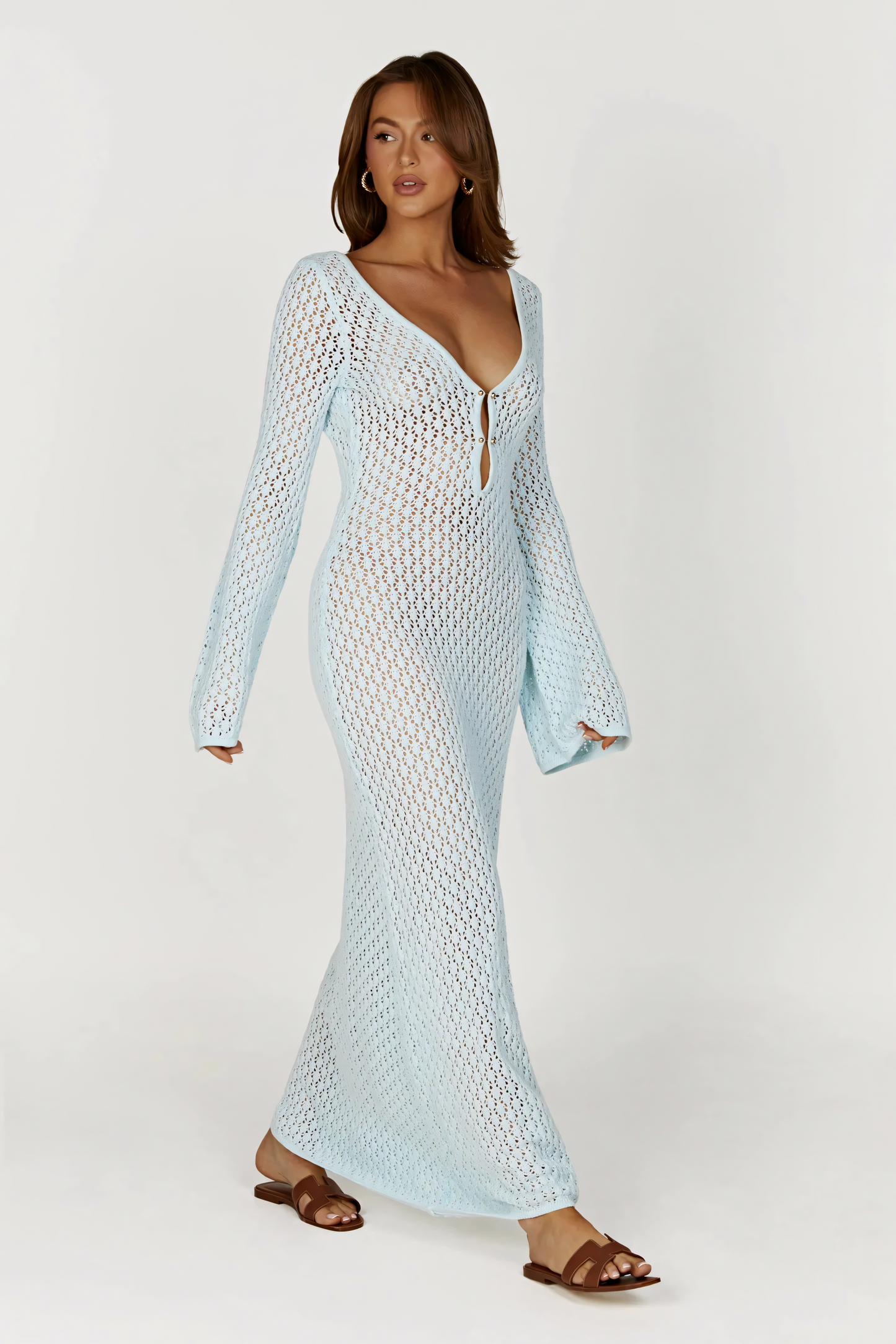 Kayleigh Crochet Fishtail Maxi Dress
